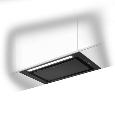 Elica LANE-60-BLK Built In 51cm 3 Speeds Canopy Cooker Hood Black B Rated