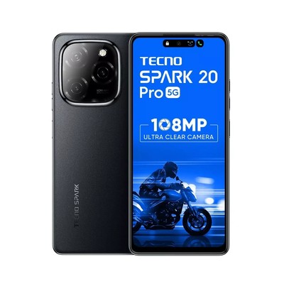 TECNO SPARK 20 PRO 5G(BLACK, 8GB+128GB)6.78'' 108MP MTK D6080 5G Global Version