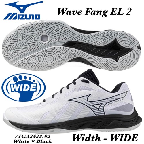 Mizuno WAVE FANG EL 2 バドミントンシューズ　美品 26.5 MIZUNO Badminton Shoes Wave Fang EL 2 WIDE Light weight