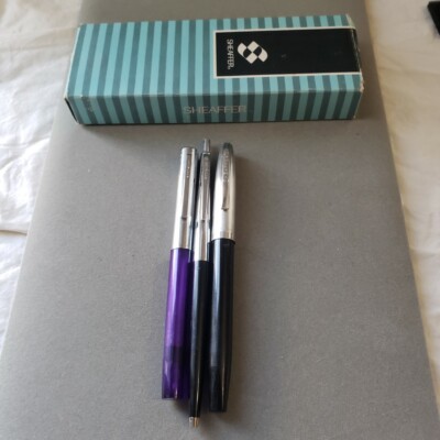 Vintage Lot of 3 Scheaffer Pens & Empty Box