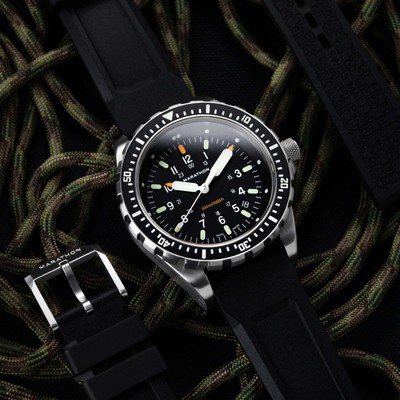 Pre-owned Marathon 46mm Jumbo Diver's Quartz (jsar) 316l Stainless Steel Wristwatch Made I