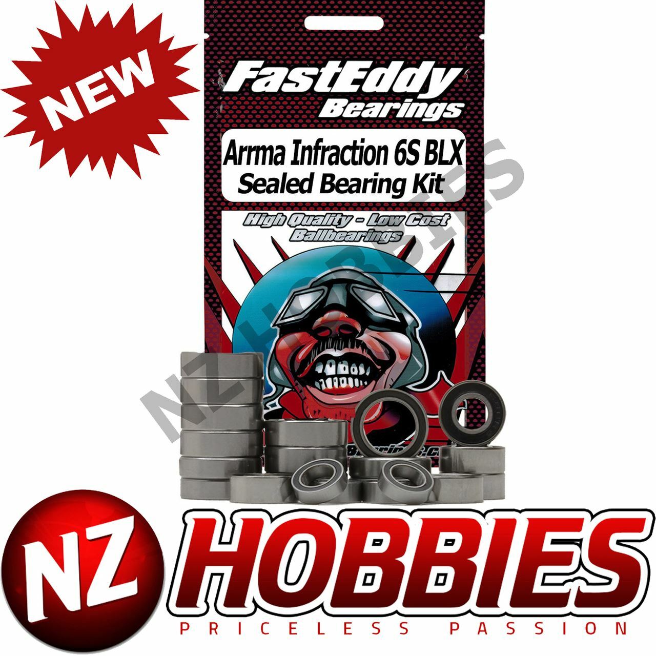 Fast Eddy Sealed Bearing Kit - Arrma Infraction 6S BLX # TFE5842