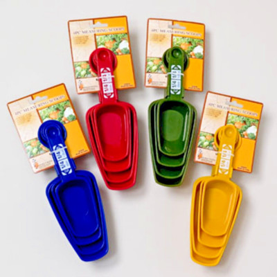 4 Piece Measuring Scoops and Spoons Set All In One 1/4 Teaspoon - 1 Cup NEW