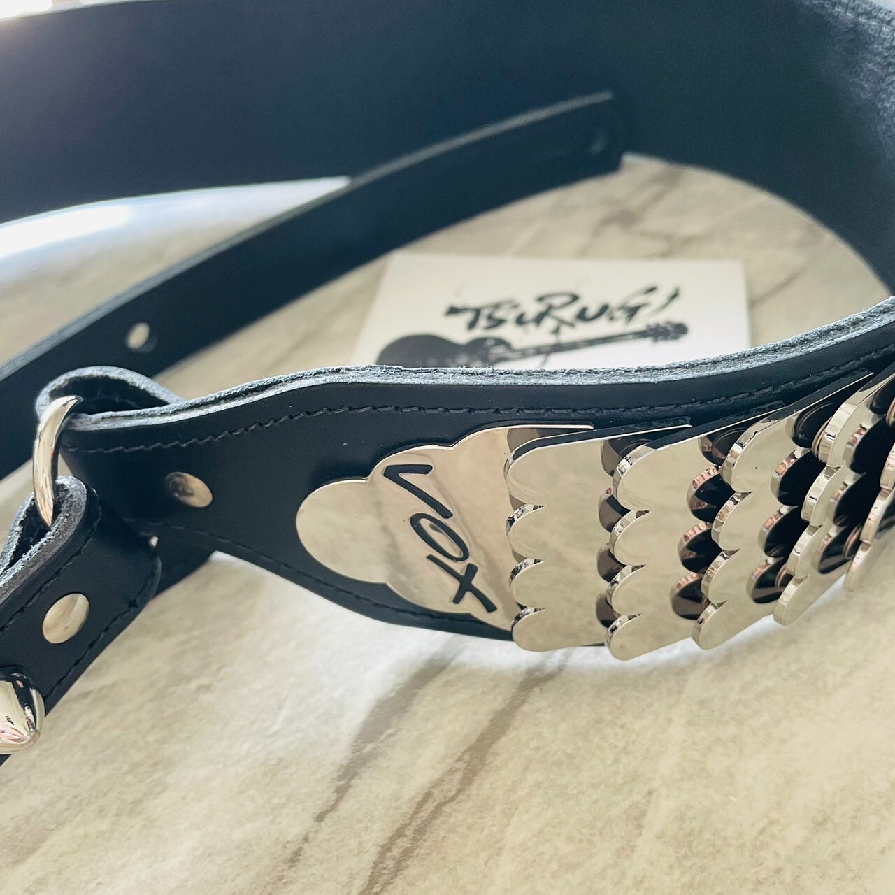 V822 John Lennon | Vox Guitar Leather Python Strap