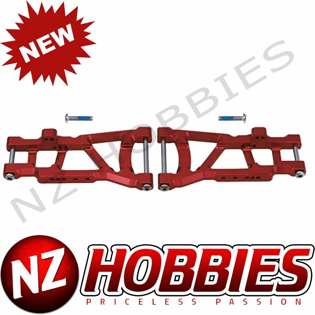 NZH NZSL20009 Aluminum Rear Suspension A-Arms Set RED for 1/10 Traxxas Slash 2WD