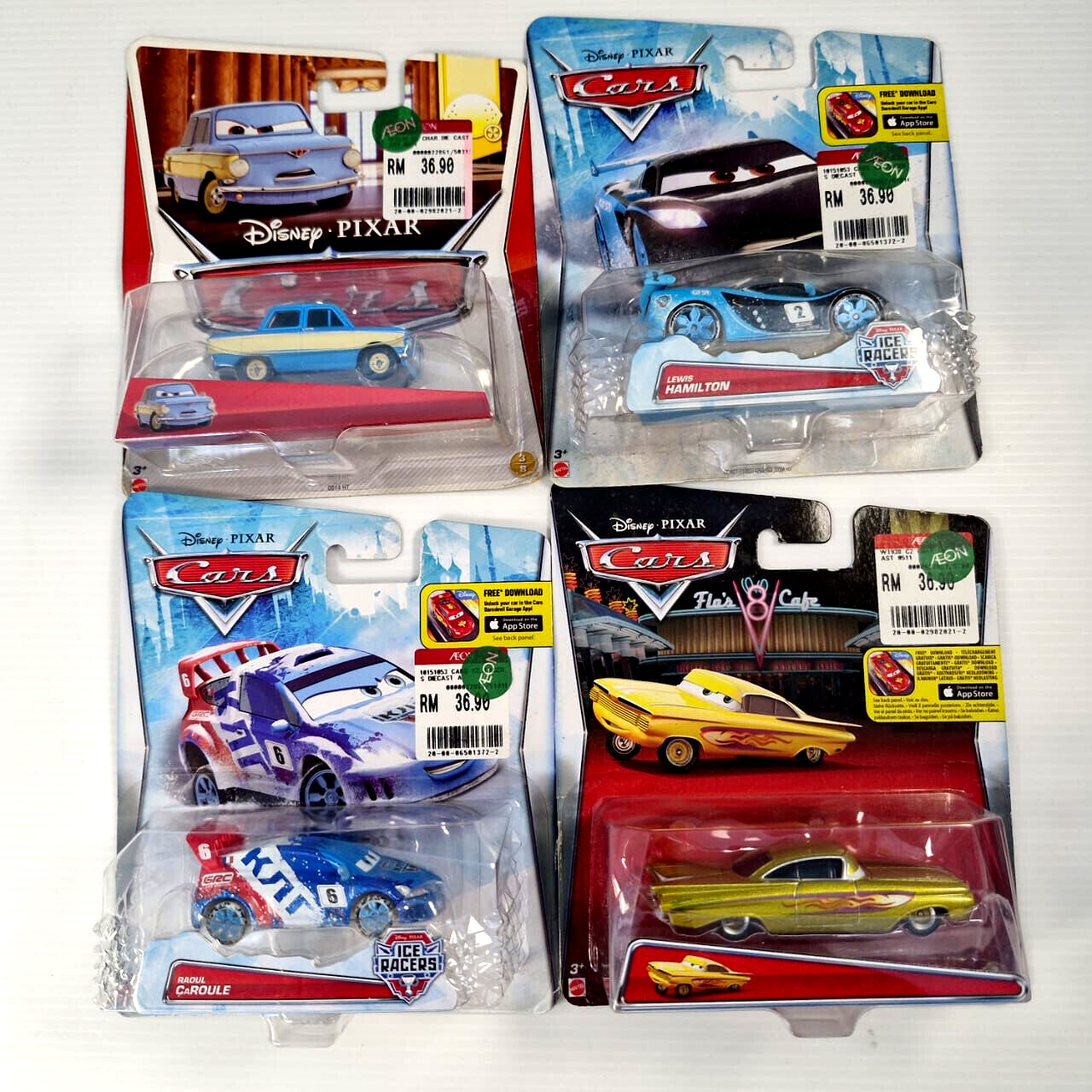 Disney Pixar Cars Diecast World of Cars Lot of 4 