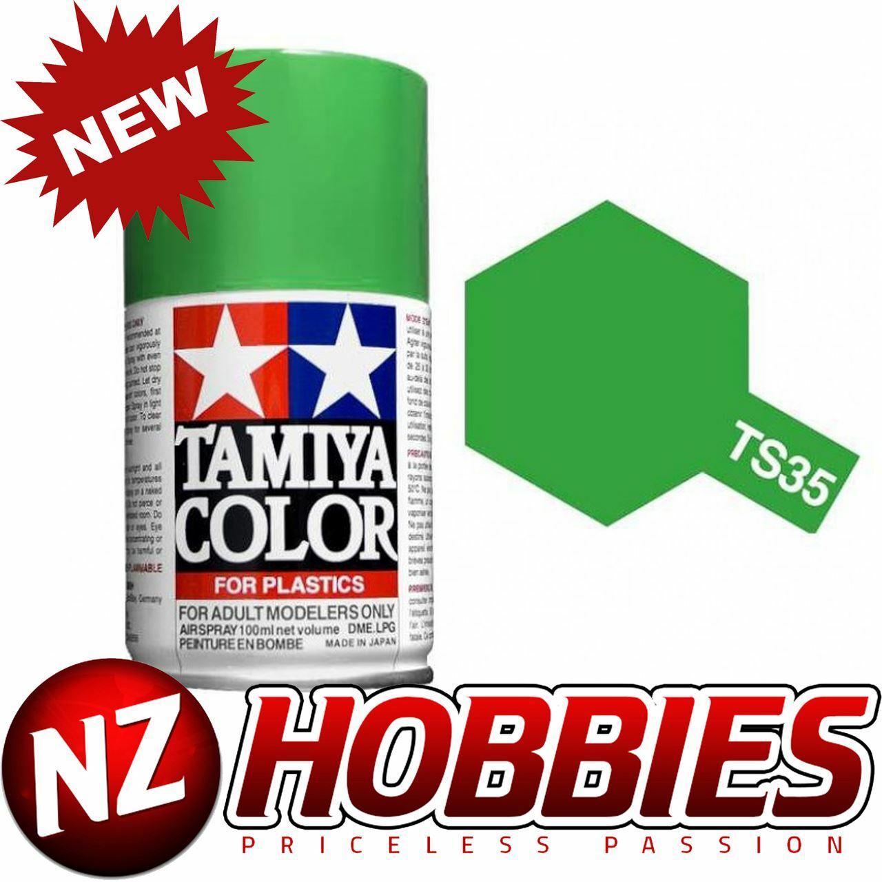 TAMIYA TAM85035 Spray Lacquer TS-35 Park Green