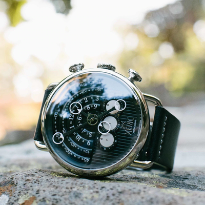 Pre-owned Xeric Halograph Chrono Sapphire Silver Black