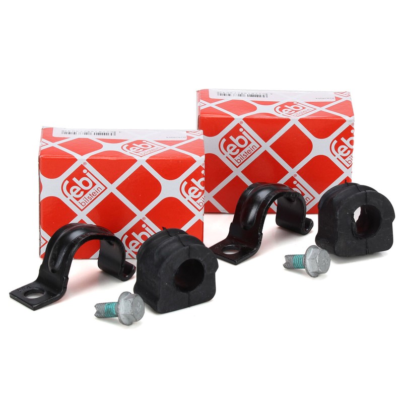 2x Febi Stabilisatorlager 18mm + Halterung FÃ¼R Vw Golf 4 A3 Leon Octavia Vorne