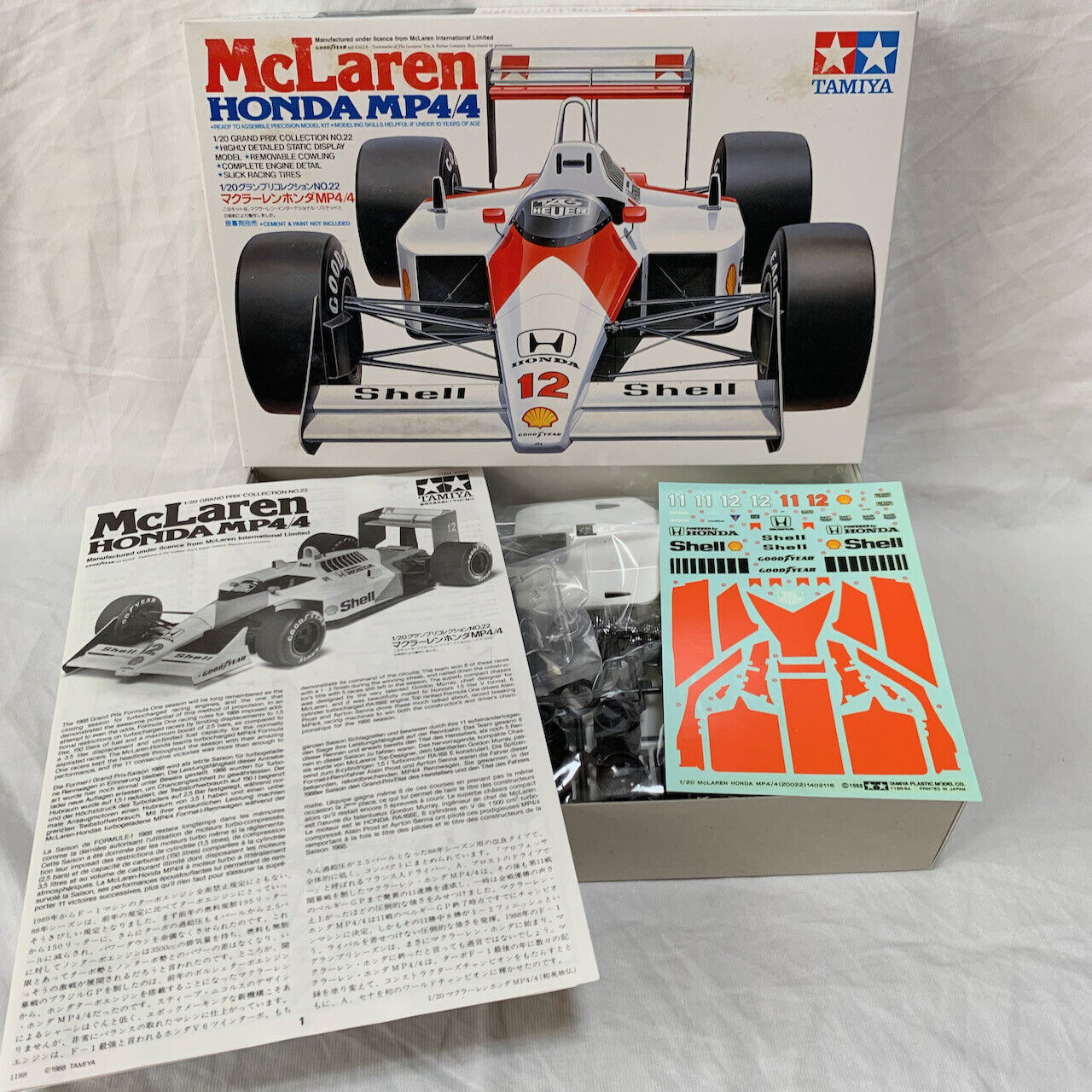 TAMIYA 1/20 McLaren HONDA MP4/4 1988 #12 Ayrton Senna TAMIYA 1/20 McLaren HONDA MP4/4 1988 #12 Ayrton Senna