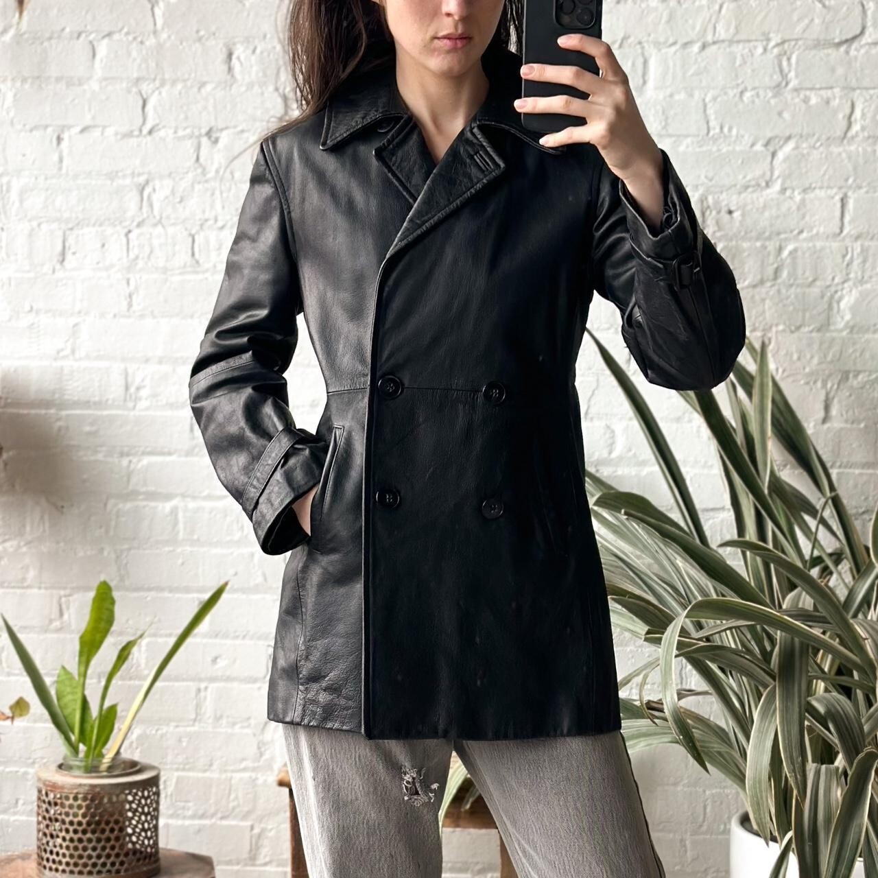ジャケット・アウター 2000s ARMANI leather trench coat undefined
