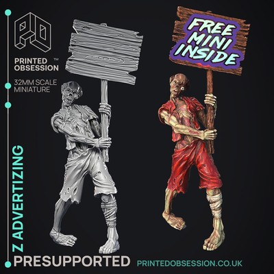 Z Advertizing - The Wandering Discus | 32mm D&D Miniatures by Printed Obsession