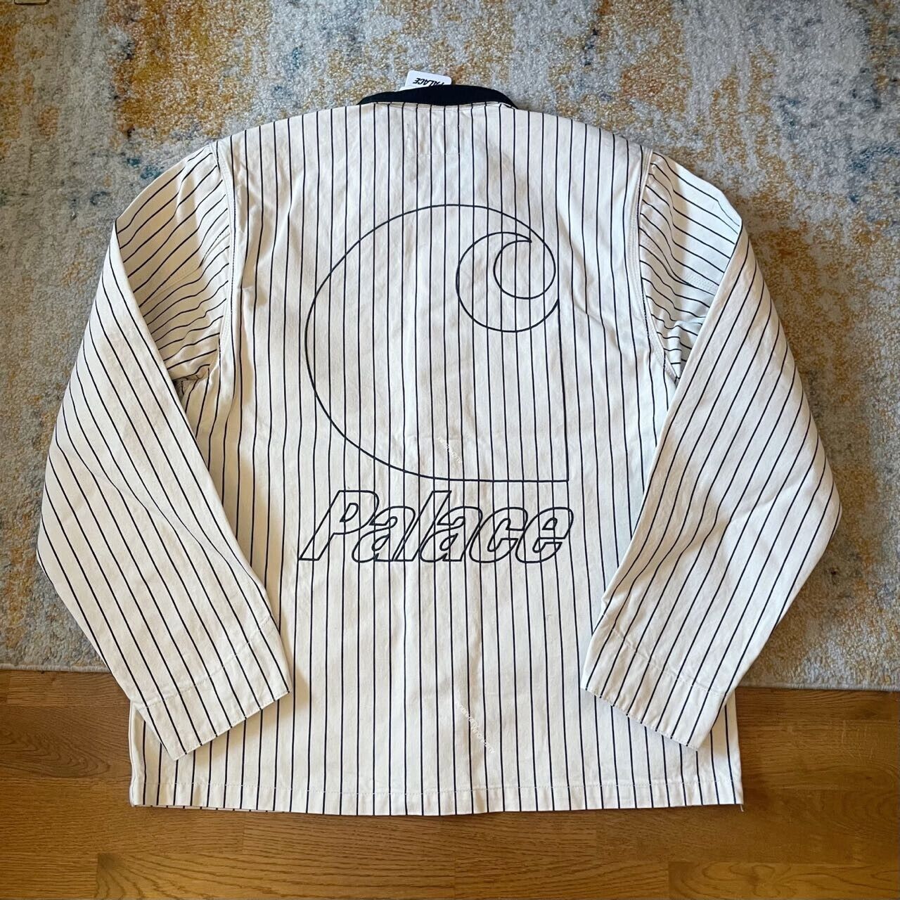 PALACE CARHARTT WIP MICHIGAN COAT PINSTRIPE HICKORY WAX PALACE CARHARTT WIP MICHIGAN COAT PINSTRIPE HICKORY WAX