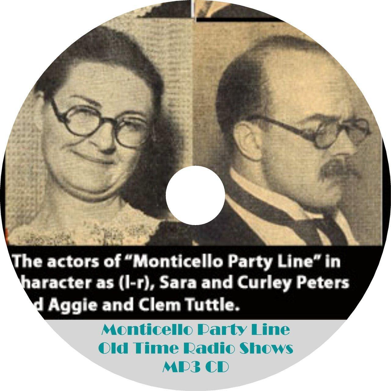 Monticello Party Line Old Time Radio Shows 17 Episodes On MP3 CD