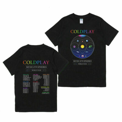 HOT!! Coldplay Music Of The Spheres WORLD TOUR 2022 T-shirt