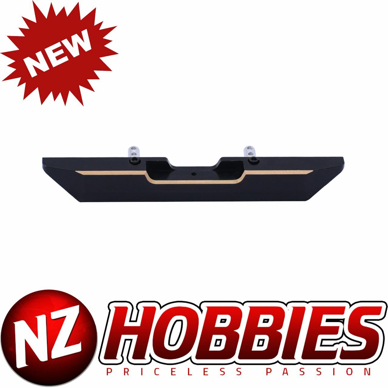NZH Axial Aluminum Alloy Rear Bumper : SCX24 Jeep Wrangler Black Gold Color