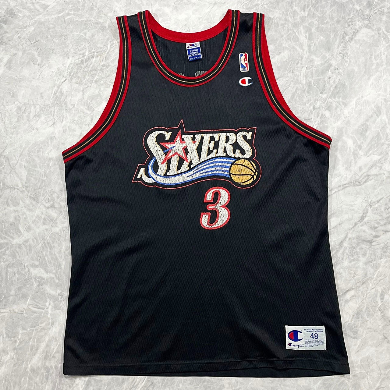VTG 90s NBA Allen Iverson PHILADELPHIA SIXERS 76ERS CHAMPION