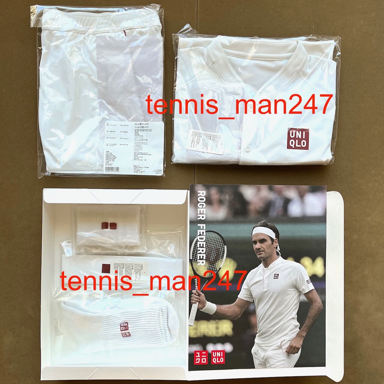 Uniqlo Roger Federer RF 2018 Wimbledon Tennis Polo Shirt