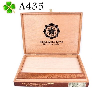 StillWell Star Toro Navy No. 1056 Empty Wood Cigar Box 11.5'' x 8.5'' x 1.5'' A435