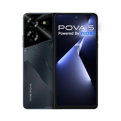 Tecno POVA 5-Factory Unlocked Dual SIM-8GB RAM-NFC-50MP AI Dual camera- BLACK