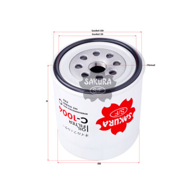 kero4355様★ Sakura Full-Flow Spin-on Oil Filter C-1004 Cross Ref: ME
