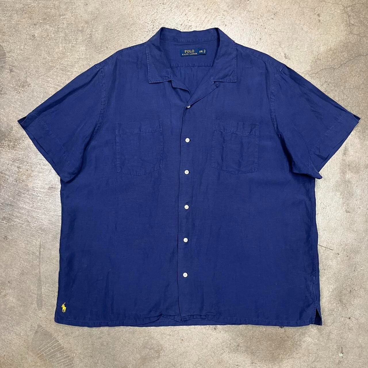 B*7様 Polo Ralph Lauren CALDWELL Linen Co Polo Ralph Lauren Caldwell Camp Collar Shirt Silk Linen XXL