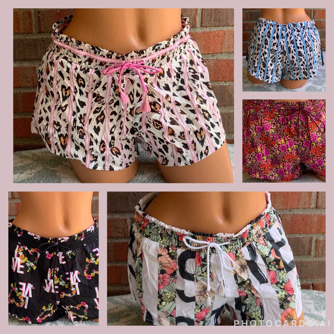 NWT Victoria’s Secret Sleep Shorts Drawstring Bottom Cotton