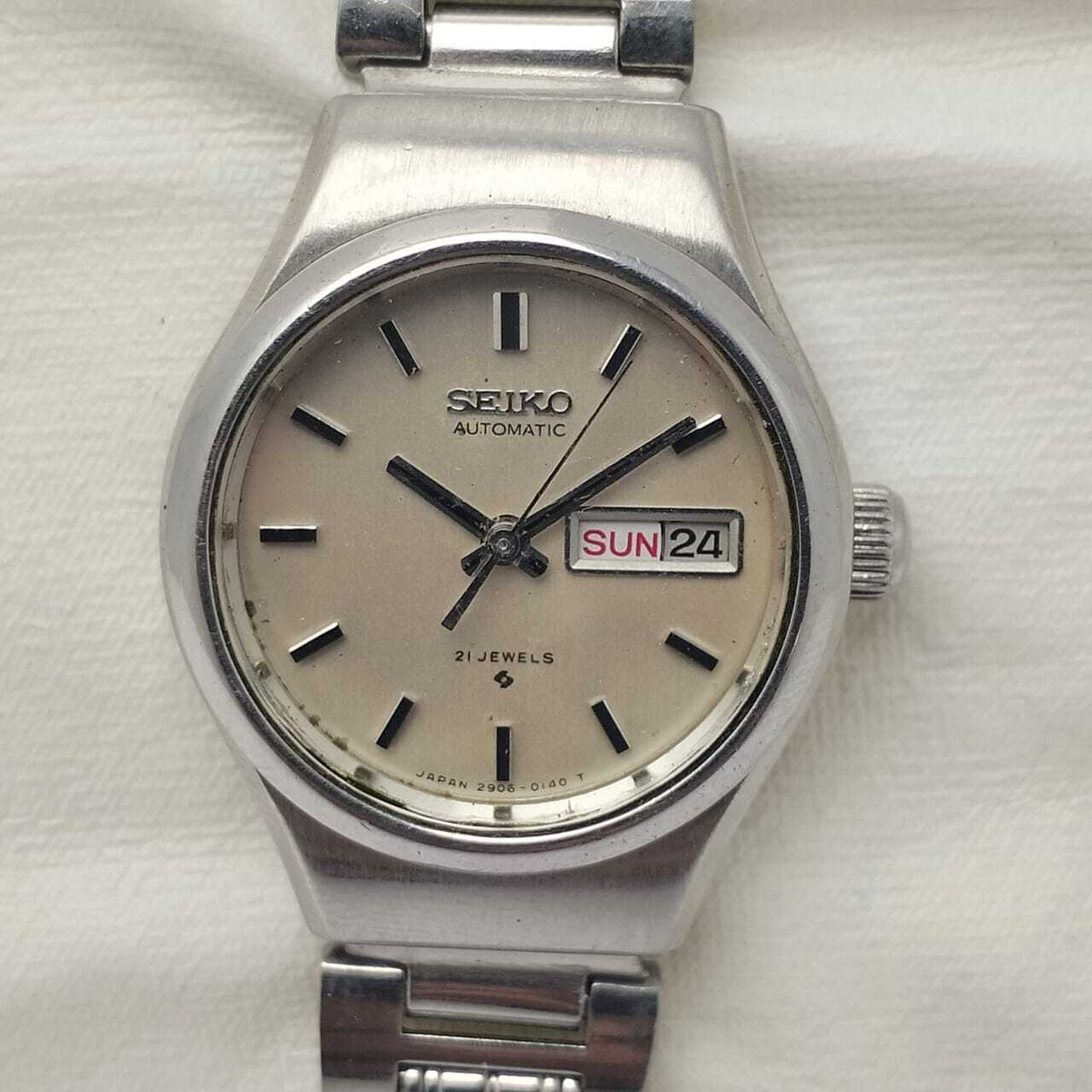 Seiko Automatic 2906-0090 Day/Date Vintage Women's Watch