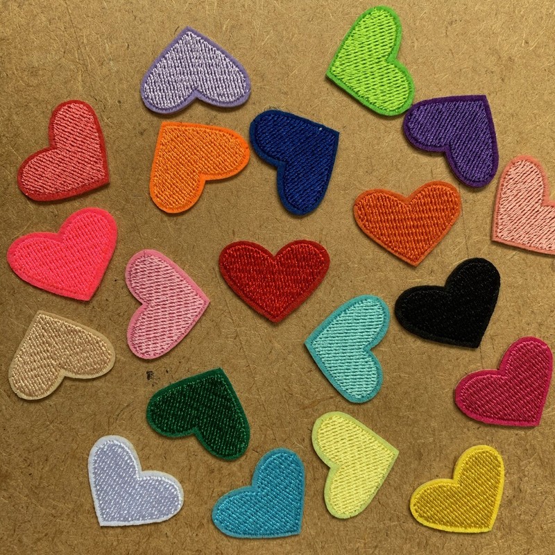 5 Or 20pc(Mix) Heart Embroidered Iron On Patch Applique Love Valentine #1744