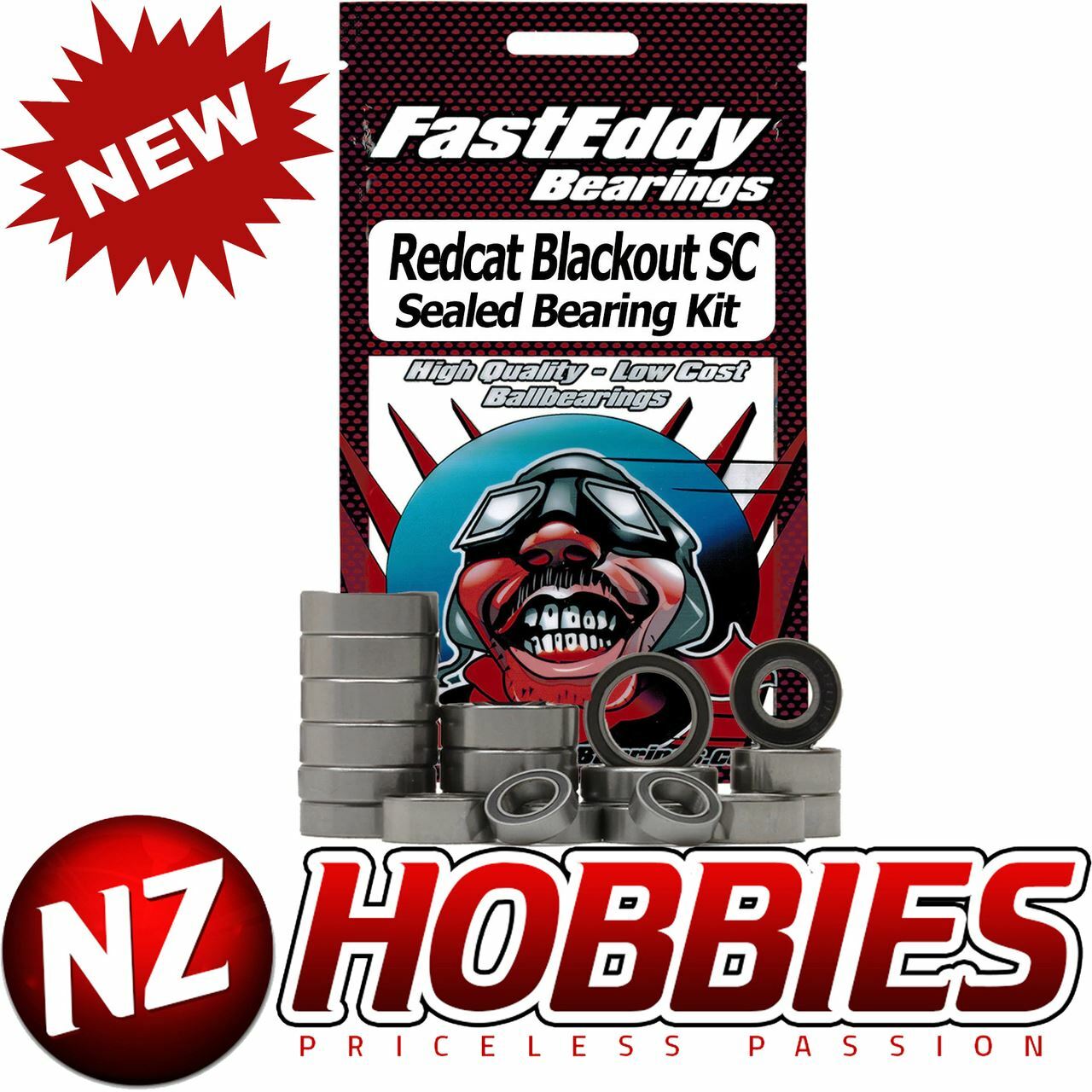 Fast Eddy TFE4484 Redcat Blackout SC Sealed Bearing Kit