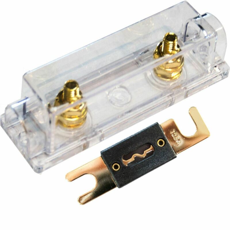 Imc Audio Anl Fuse Holder With (1) 100 Amp Gold Wafer Fuse Fits 0/2/4/6/8 Gauge 