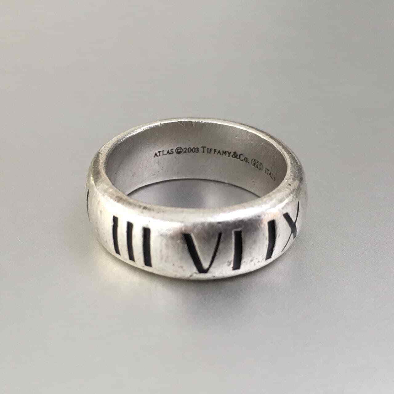 Tiffany&Co 2003 ATLAS 925 BAND sz 8 1/4 Sterling Silver Tiffany&Co 2003 ATLAS 925 BAND sz 8 1/4 Sterling Silver