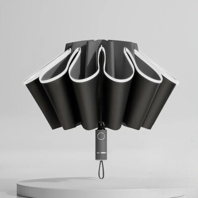 Automatic Reverse Folding Umbrella Windproof Anti-UV Upside Down Inverted Strip