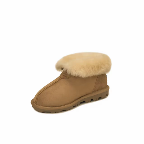UGG Slippers Women Men Double Face Sheepskin Water Resistance Homey Slipper Boot