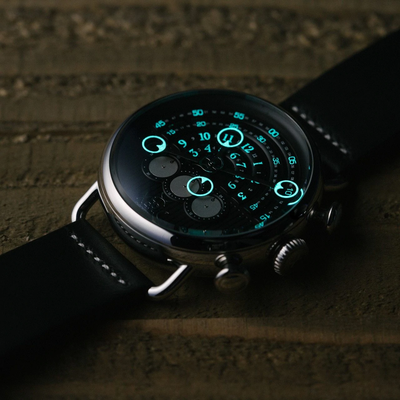 Pre-owned Xeric Halograph Chrono Sapphire Silver Black