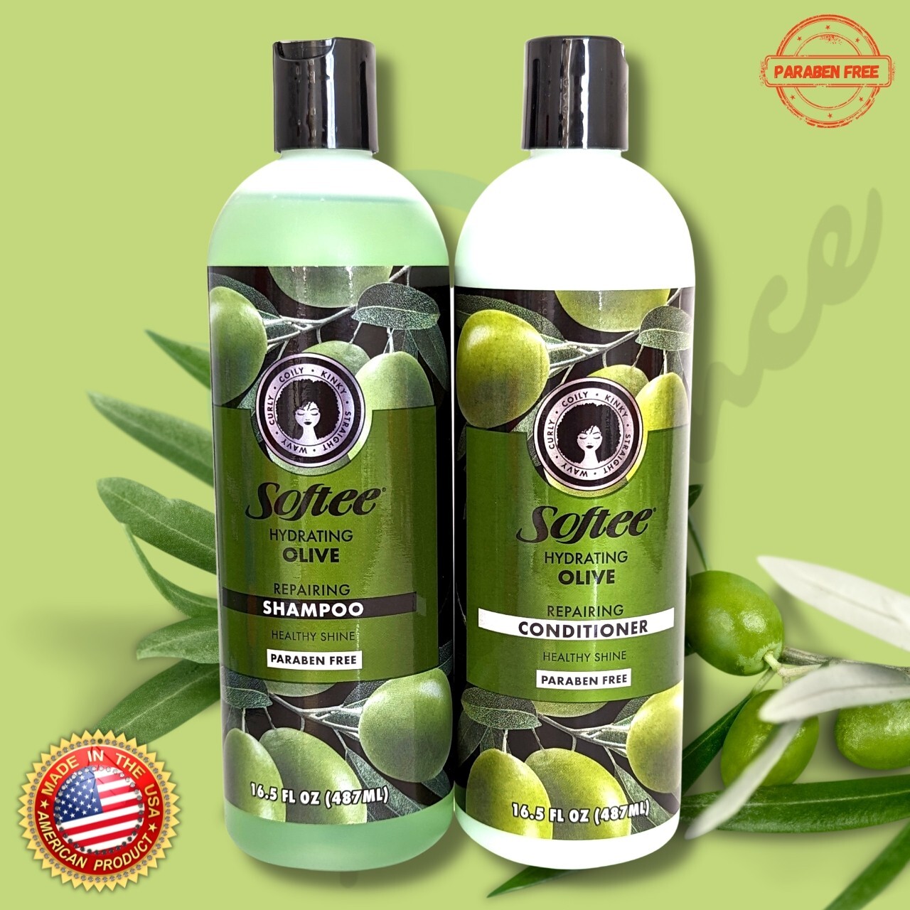 Softee Hydrating Olive Repairing Shampoo & Conditioner