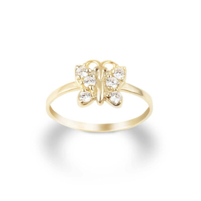 Pre-owned Fdj Gold Butterfly Cz Hope & Rebirth Ring (available In Yellow/rose/white Gold) In Yellow Gold