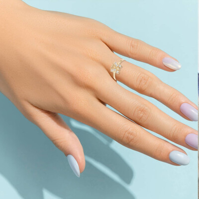 Pre-owned Fdj Gold Butterfly Cz Hope & Rebirth Ring (available In Yellow/rose/white Gold) In Yellow Gold