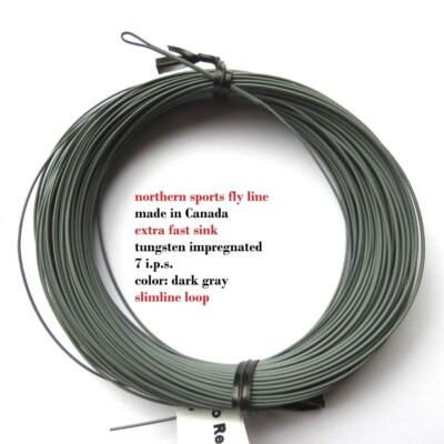 WF-4-S [Type 7] Fast Full Sink Fly Line Made in Canada (with Loops)