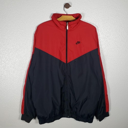 nike windbreaker red black