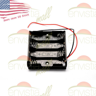 AA Battery Holder Case Box with Wire Leads for 4X Series AA Batteries 6V US