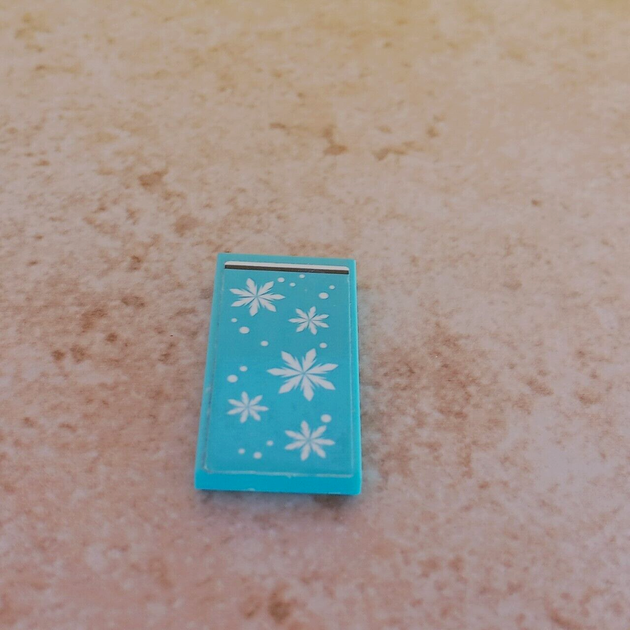 LEGO Friends Snowflake Sleeping Bed Bedspread Sheet Sticker 2x4 Blue White