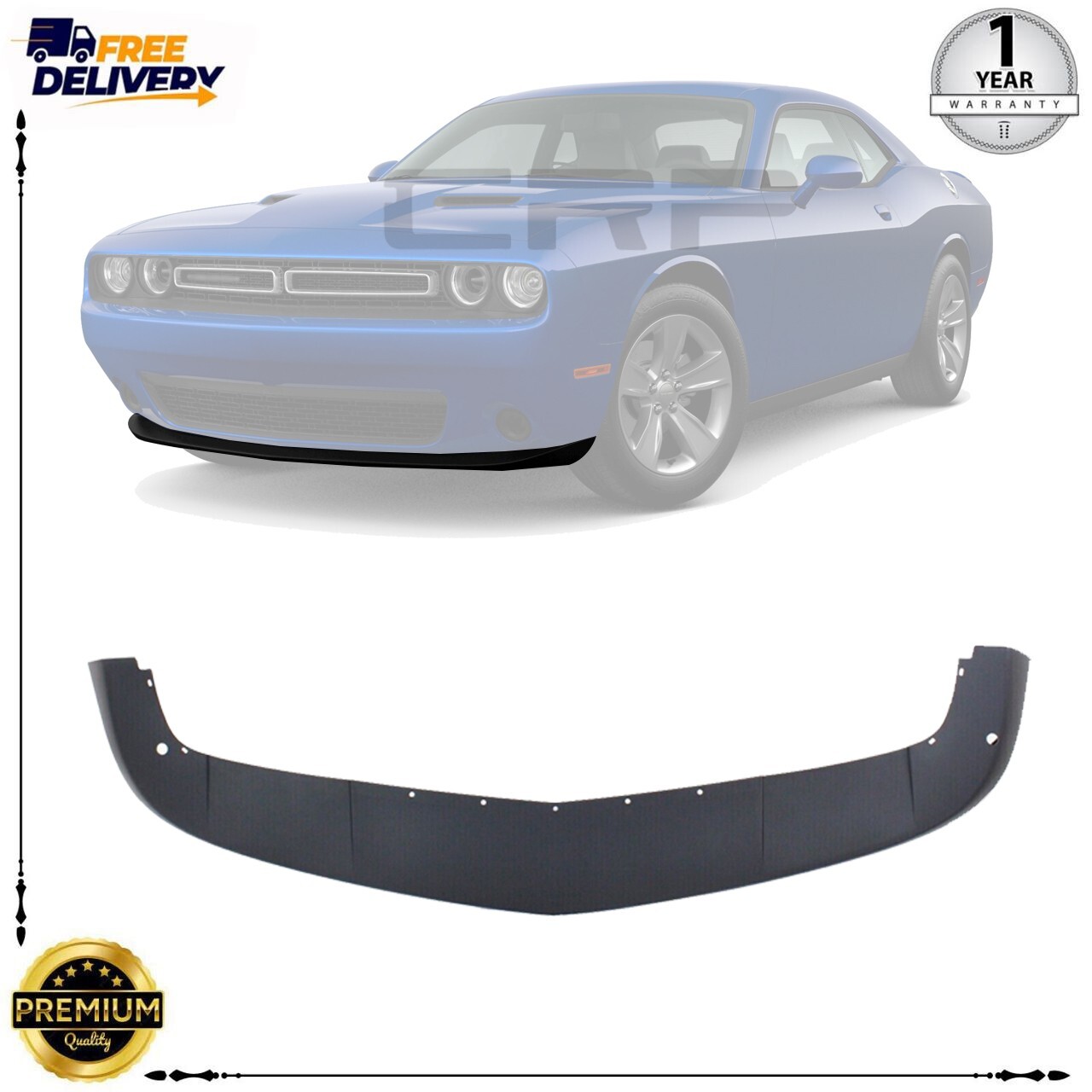 Front Lower Valance Air Dam For 2015-2022 Dodge Challenger
