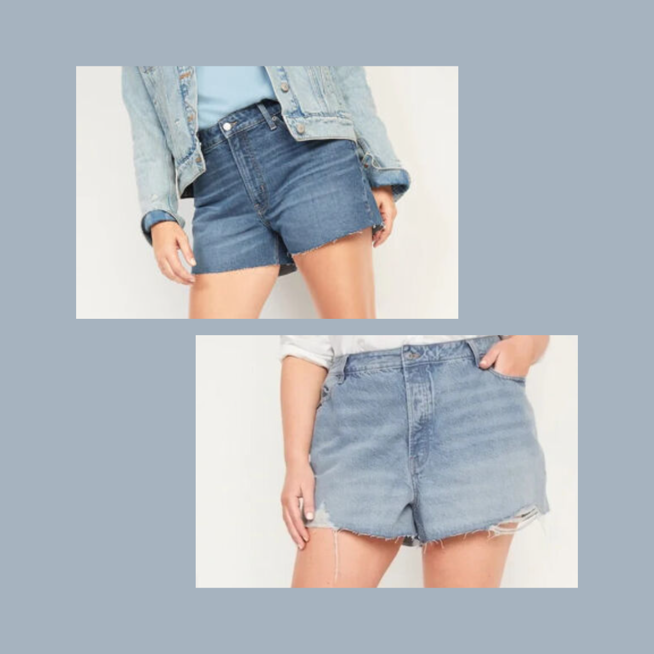 

Лот из 2 обрезанных джинсовых шорт Old Navy Plus Size, размер 26, Синий