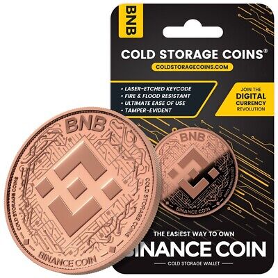 Binance Cold Storage Wallet - Unhackable Pure Copper Collectible Coin BNB