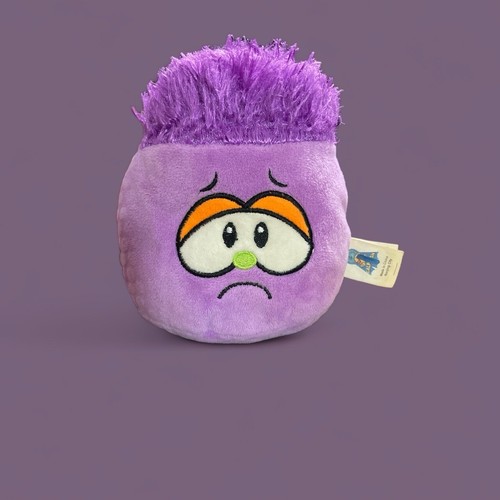 Cal plush 6 Inch Plush Balls Purple Sad Face Plush Pals