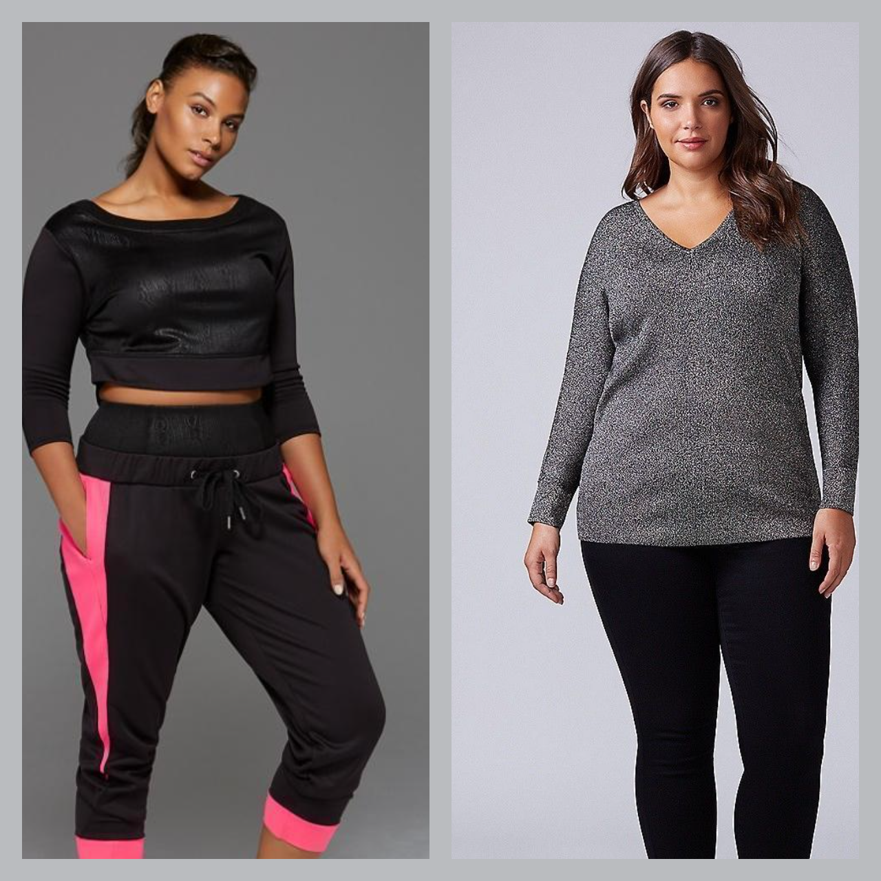 

Лот из 2 топов и свитеров больших размеров Lane Bryant, размер 14/16, Multicolor