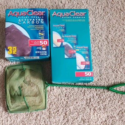 AquaClear 50 Activated Carbon Inserts, Aquarium Filter Replacements OPEN BOX