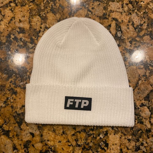 FTP White Glow-In-The-Dark Logo Beanie Hat NEW One-Size