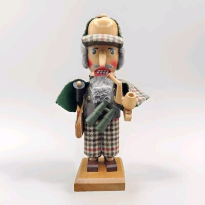 STEINBACH Nutcracker Detective Holmes Volkskunst  West Germany 12'' Vintage